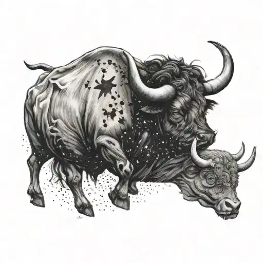 taurus and cancer constellation tattoo design idea