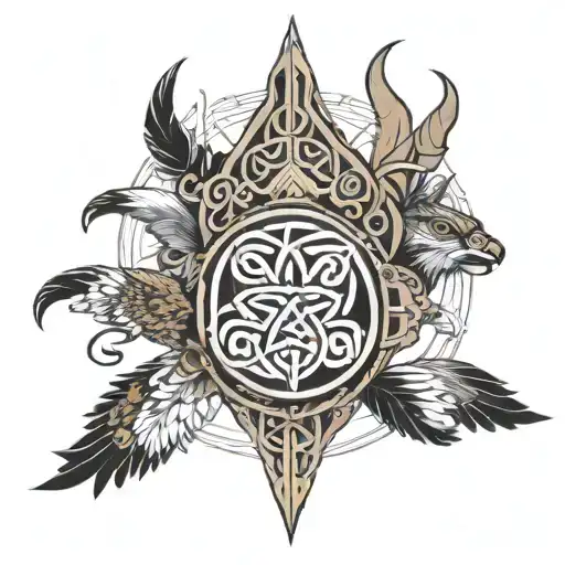 Celtic  North American Indian  tattoo design idea