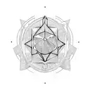 geometric, technology, chemistry, music, drums, beer, alcohol tattoo design idea