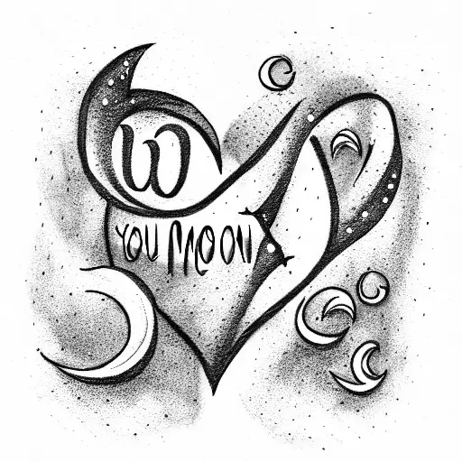 Second Life Marketplace  I love you to the moon back CustomMC tattoo