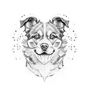 dog print tattoo design idea