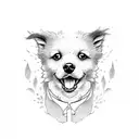 dog print tattoo design idea