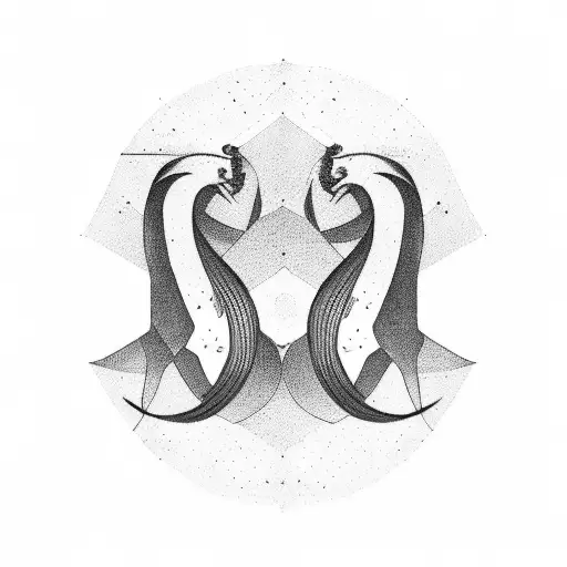 A scale with a straight line representing perfect balance tattoo design idea