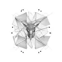 A scale with a straight line representing perfect balance tattoo design idea