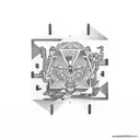 A scale with a straight line representing perfect balance tattoo design idea