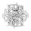 A scale with a straight line representing perfect balance tattoo design idea
