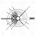 A scale with a straight line representing perfect balance tattoo design idea