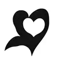 heart with doves tattoo design idea