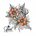name aswin vaishnavi  tattoo design idea