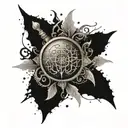 A tattoo inspired by Elden Ring, incorporating elements from the game's lore and imagery tattoo design idea