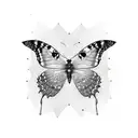 butterfly with thyroid cancer ribbon tattoo design idea