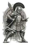 spartan warrior tattoo design idea