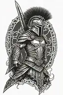 spartan warrior tattoo design idea
