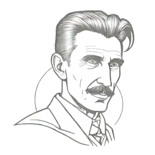 nikola tesla tattoo design idea