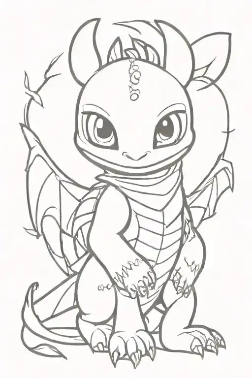 How to train your dragon with toothless and the light furry  tattoo design idea