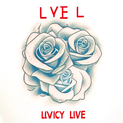 the text "Ricky Loves Preeti" surrounded by roses tattoo design idea