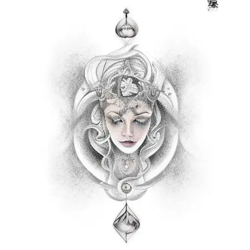 Virgo with Aquarius tatoo tattoo design idea
