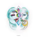 Virgo with Aquarius tatoo tattoo design idea