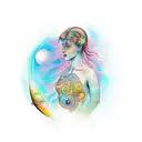 Virgo with Aquarius tatoo tattoo design idea