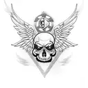 harley davidson with wings tattoo design idea