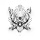 harley davidson with wings tattoo design idea