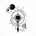 space and sound engineer tattoo design idea
