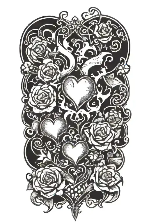daughter has fathers heart  tattoo design idea