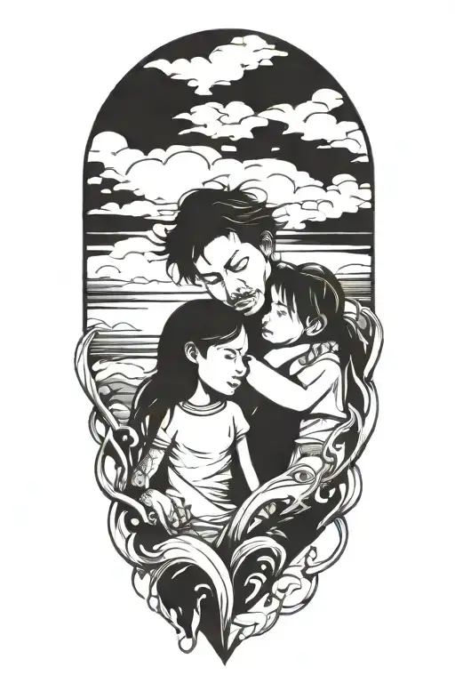 father/daughter my heart tattoo  tattoo design idea