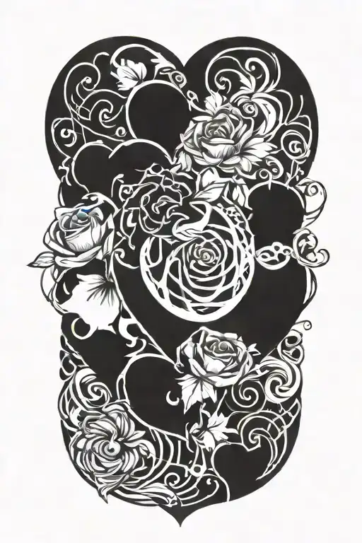 daughter is my heart symbol tattoo design idea