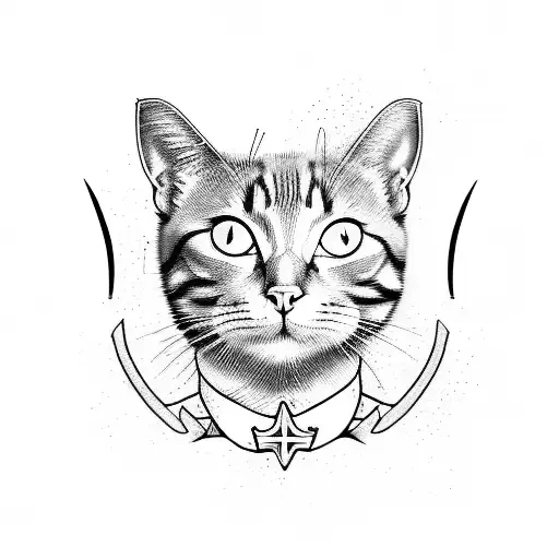 a combat medic cat tattoo design idea