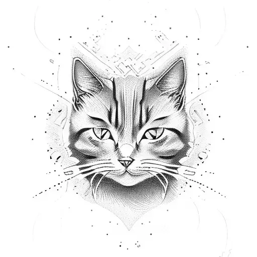 a combat medic cat tattoo design idea