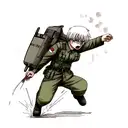 a combat medic cat tattoo design idea