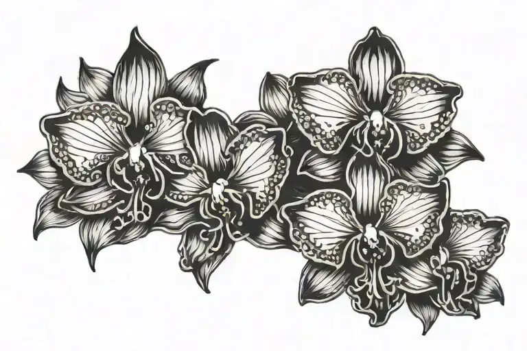 black orchid forearm mom tribute tattoo design idea