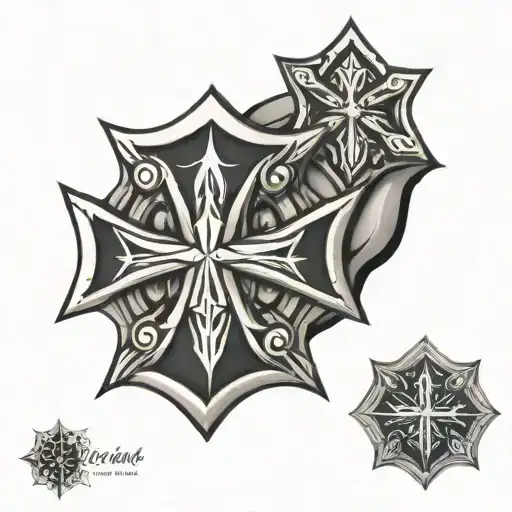 Maltese cross tattoo design idea