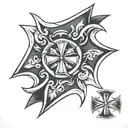 Maltese cross tattoo design idea