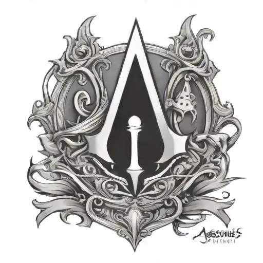 assassins creed mirage logo tattoo design idea