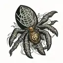 spider hand tattoo design idea