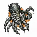 spider hand tattoo design idea