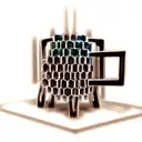 Molecular structure of caffeine tattoo design idea