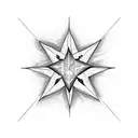 a david star with the aquarium sign tattoo design idea