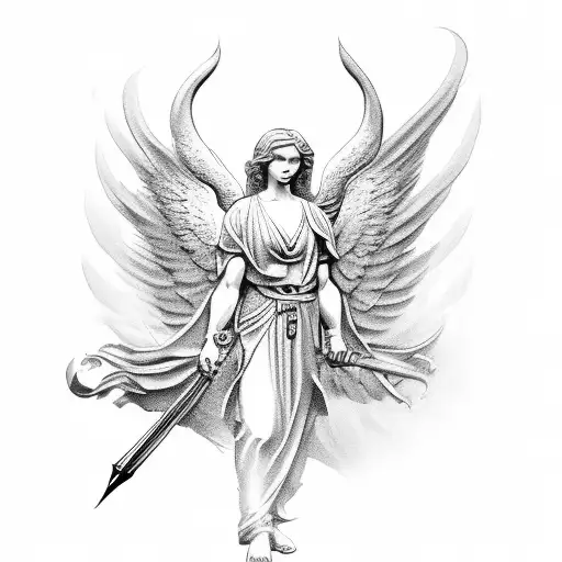 st Michael Angel  tattoo design idea