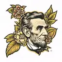 Ginger abraham lincoln tattoo design idea