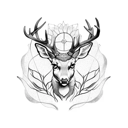 Stunning Deer Tattoo | InkStyleMag