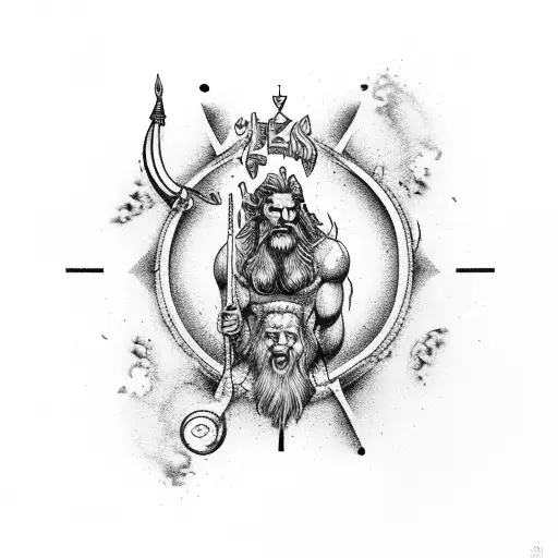 zeus hades and poseidon tattoo design idea