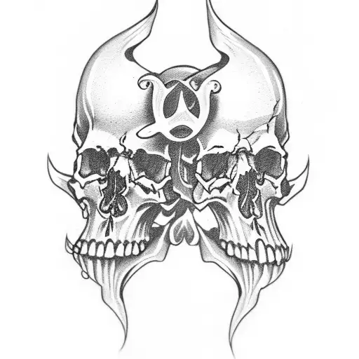 skulls good vibes  tattoo design idea