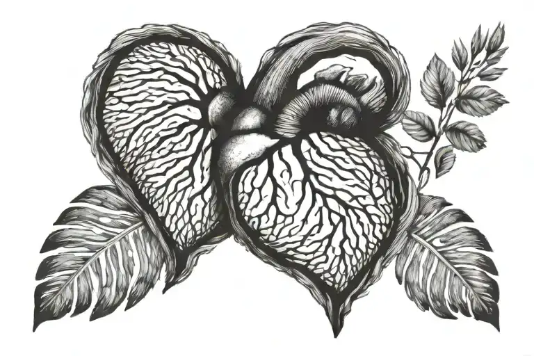 fingerprint heart shape tattoo design idea