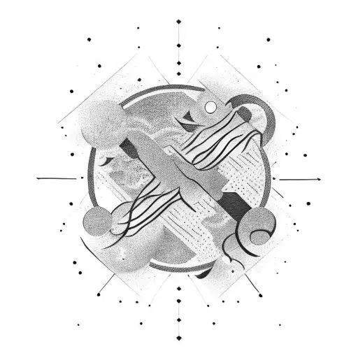 a trail of stars in a line that bends tattoo design idea