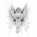 biblical angel tattoo design idea