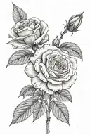 Rose+snow drop+carnation+honeysuckle  tattoo design idea