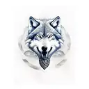 viking wolf runes  tattoo design idea